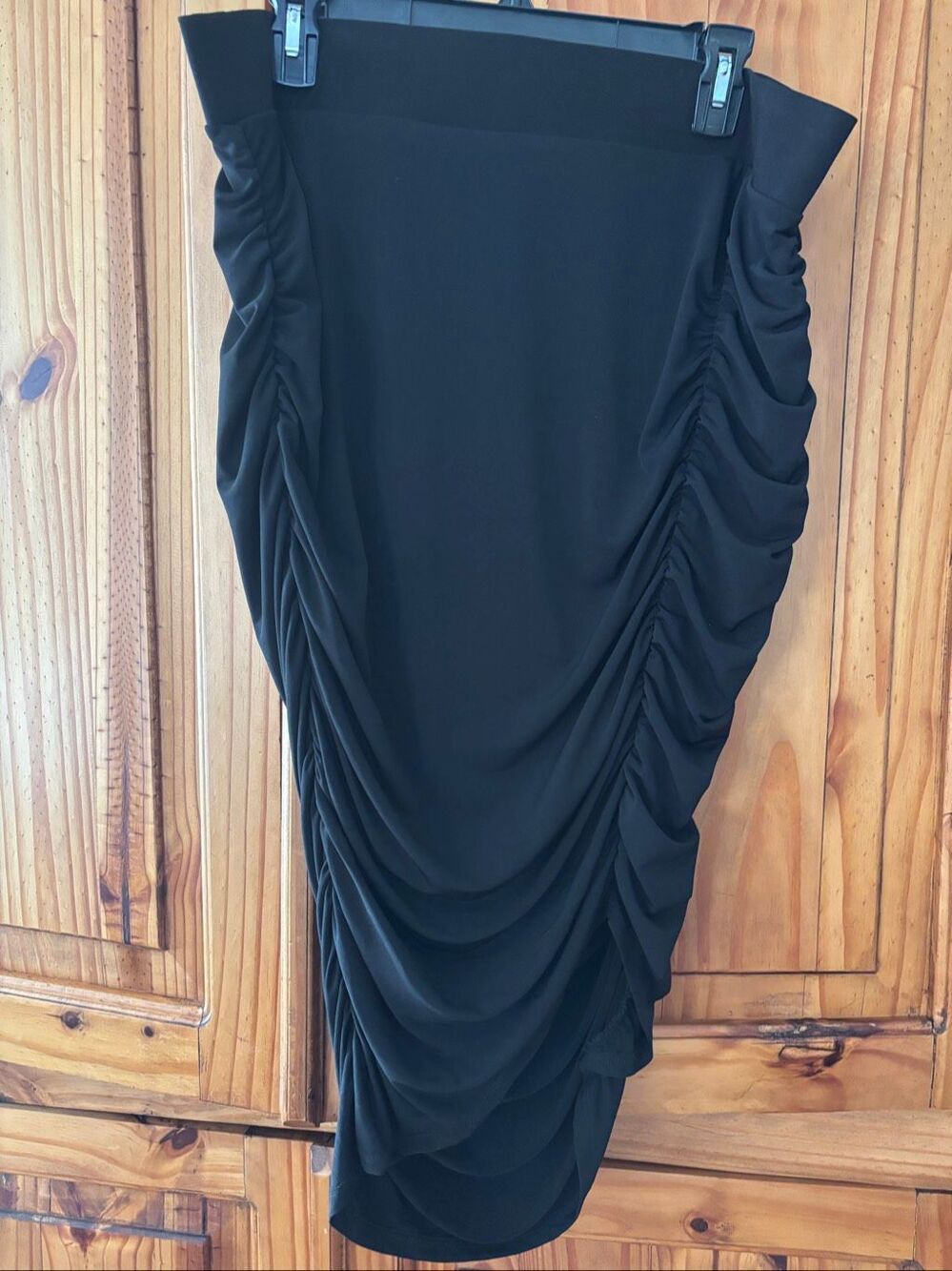 NWT Torrid Midi Knit Cinched Black Pencil Skirt